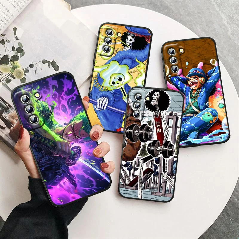 Pirate King Cartoon For Samsung A2 A01 A04 A02 A20 A30 A42 A10 A11 A81 A91 A31 A71 A51 S E Core 4G 5G Black Phone Case