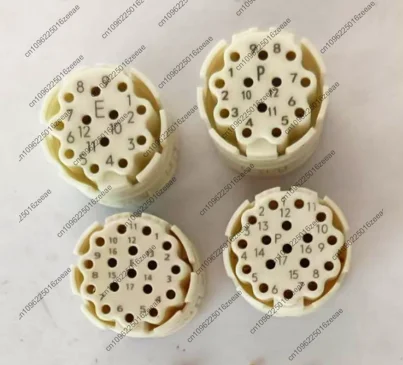 1pc m23 aviation plug cold-pressed needle signal head 6 7 8 9 12 17 hole rubber core counterclockwise