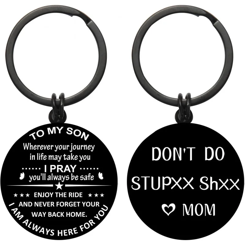 To My Son Keychain for Teens Young Men, Birthday Easter Graduation 2026 Gift, Unique Fun Llavero Para Hijo De Mamá