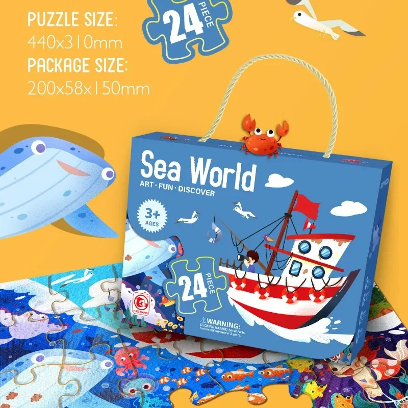24/48/60/96/128 pezzi Puzzle Animali del fumetto Auto Lettera Numero Modello Jigsaw Puzzle Gioco Per bambini Giocattoli educativi per l'apprendimento Regali