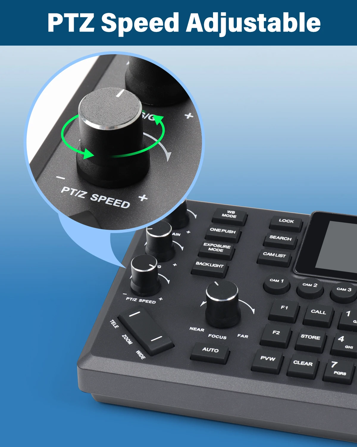 Mejor precio 2024 OEM ODM KC608Pro NDI controlador PTZ PoE NDI controlador de cámara IP PTZ controlador de cámara teclado