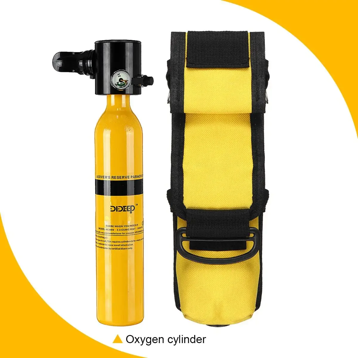 1 PCS 0.5L Diving Oxygen Cylinder Tank Storage Bag Protective Cover Air Tank Hand Bag Snorkeling Underwater Diving Equipment