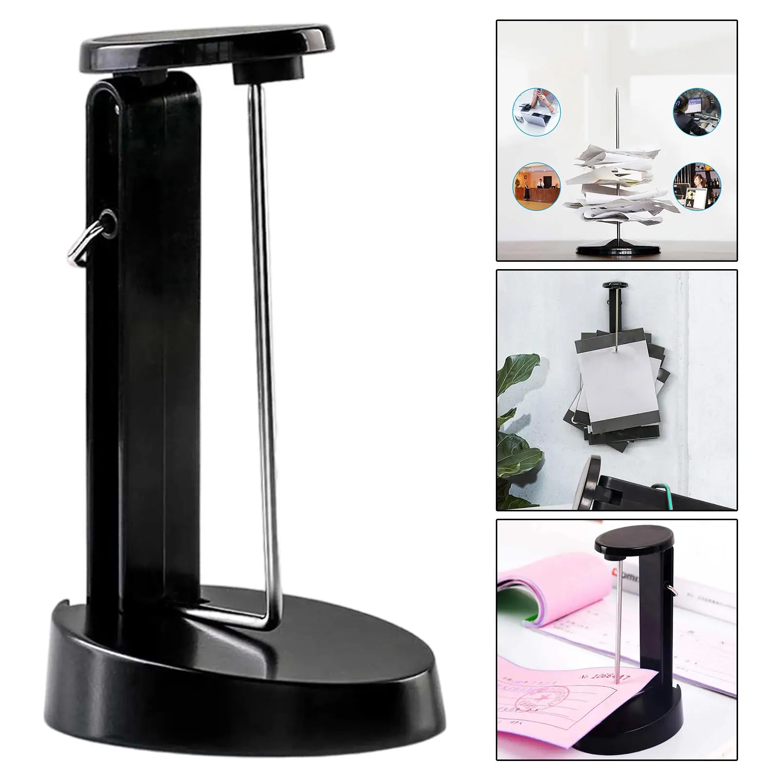 Portable Receipt Holder with cover Ticket Fork Stand for Desk Kitchen Ticket Window