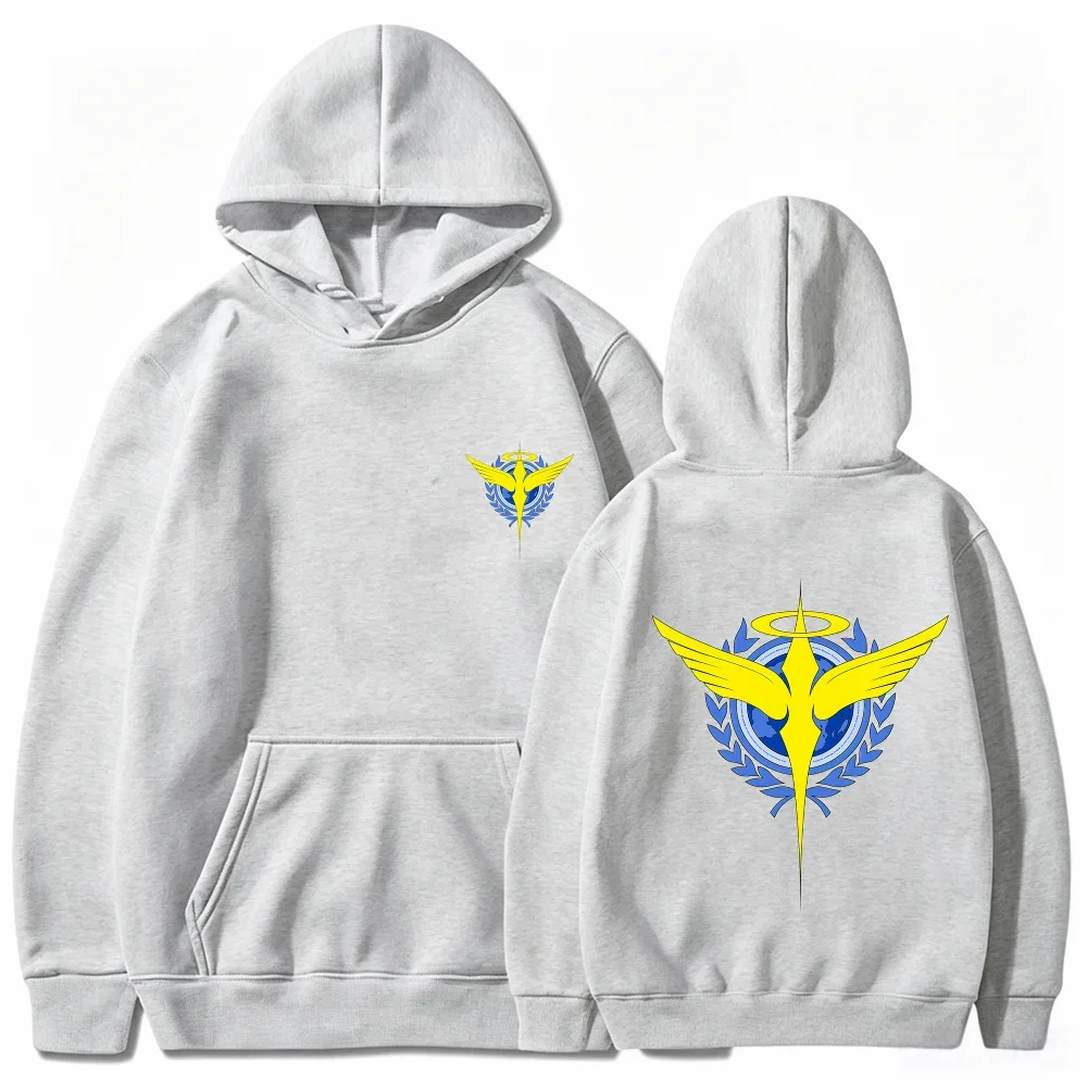 Gundam Hoodie Unisex Celestial Being 00 Anime Mecha Robot Wings Halo Manga Futuristic AestheticTrendyOversized Sport Sweatshirts