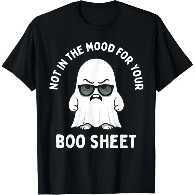 

Забавный костюм на Хэллоуин Boo Sheet Ghost Grumpy для мужчин и женщин, футболка