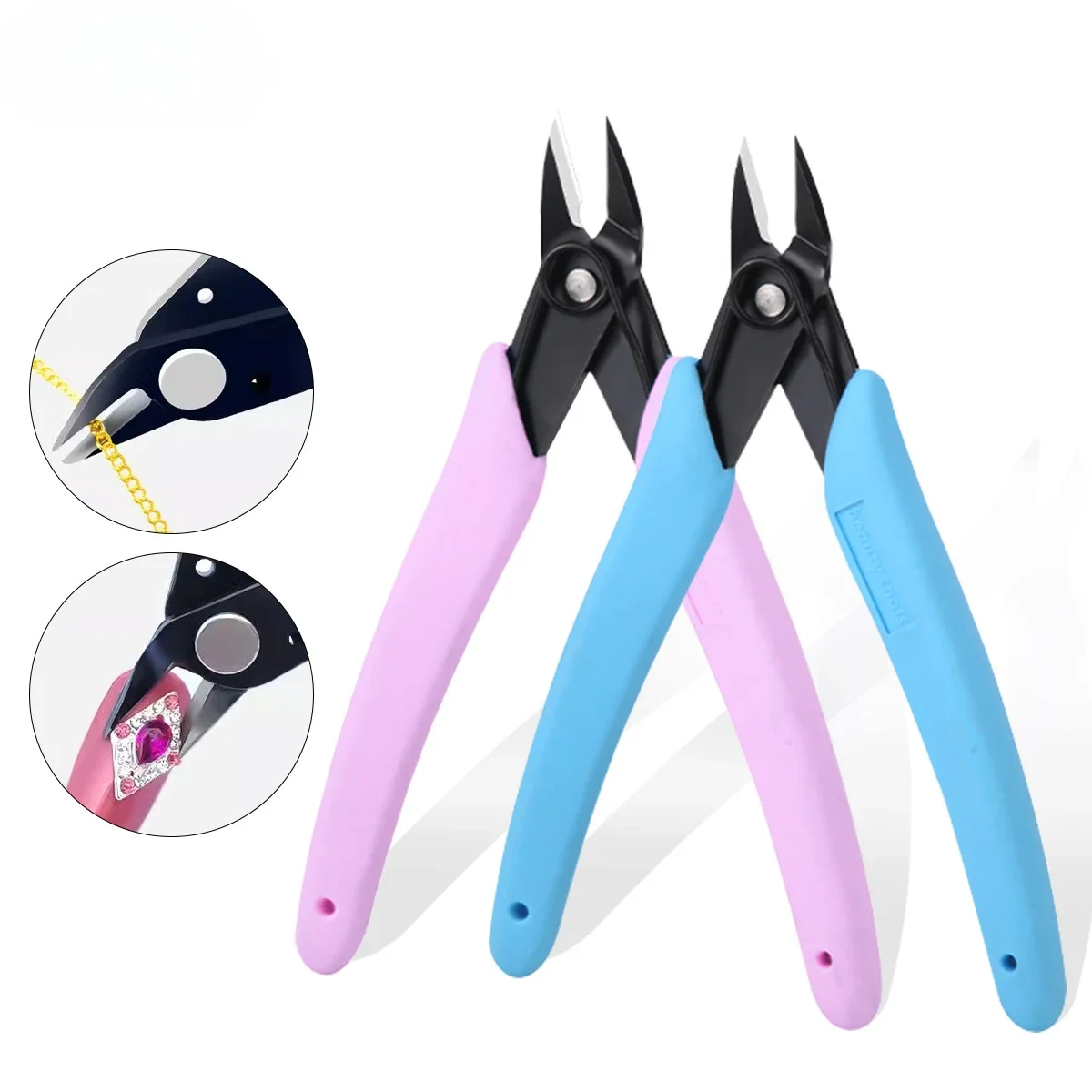 1pc Professional Nail Removal Metal Chain Scissors Heavy-duty Cutter Nail Nippers Nail Art Tool Manicure Pliers Nail Accessories