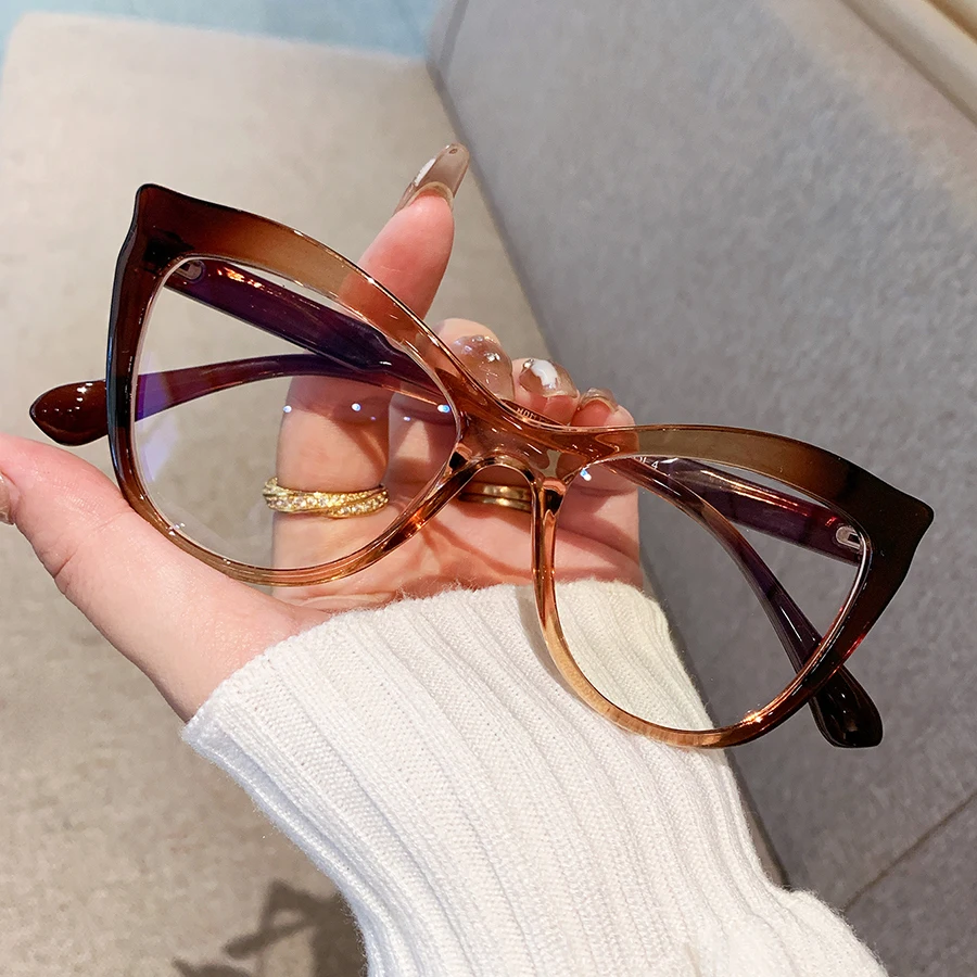 1 Stück Damen-Brille, schlicht, neu, hochwertig, exquisiter Cat-Eye-Stil, modisch, lässig, bequem, schützende Sicht, Urlaubsgeschenk