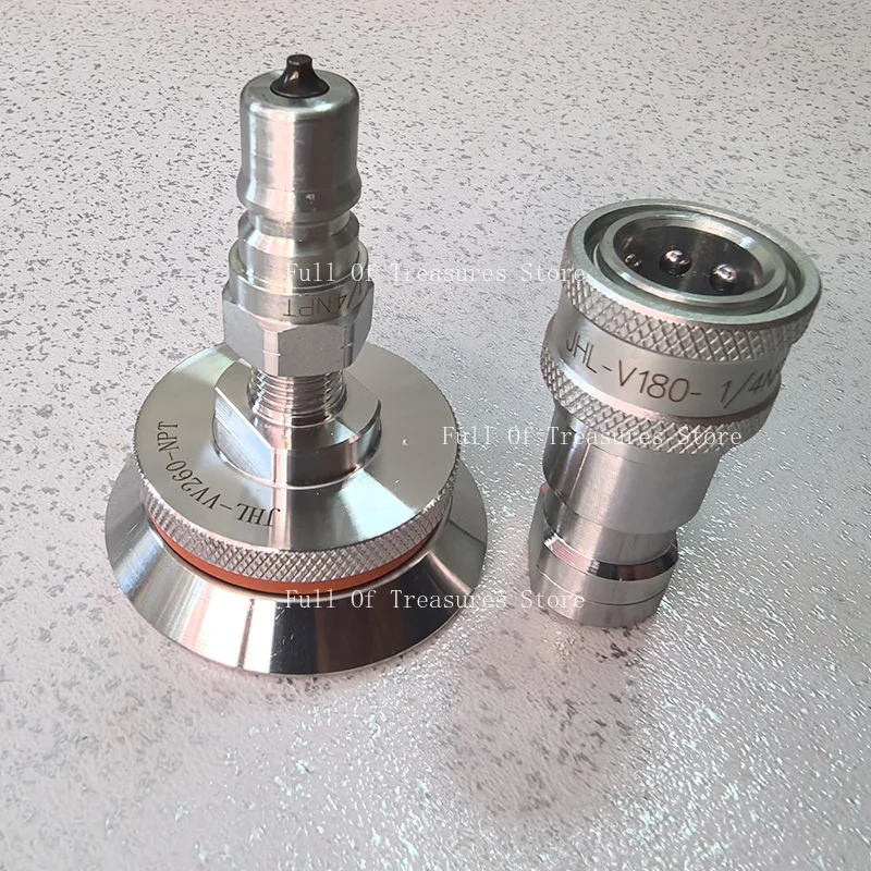 Vacuum valve nozzle self sealing Reusable ,Self sealing Vacuum Bag Connector,Can withstand high temperatures Stainless steel