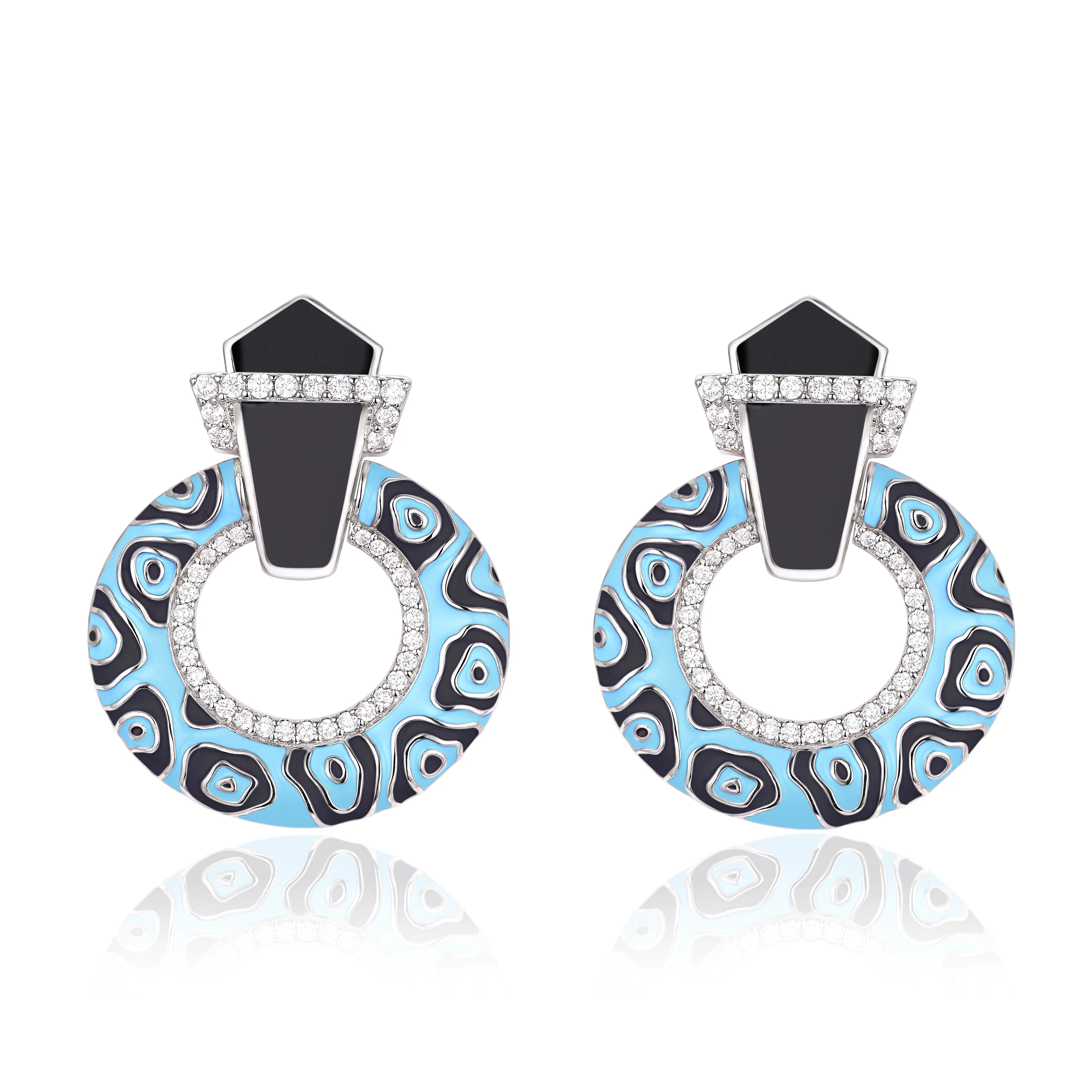 

Missvikki New Trendy Round Leo Pendant Earrings for Women Lady Anniversary Gift Jewelry Wholesale Valentine's Day Jewelry
