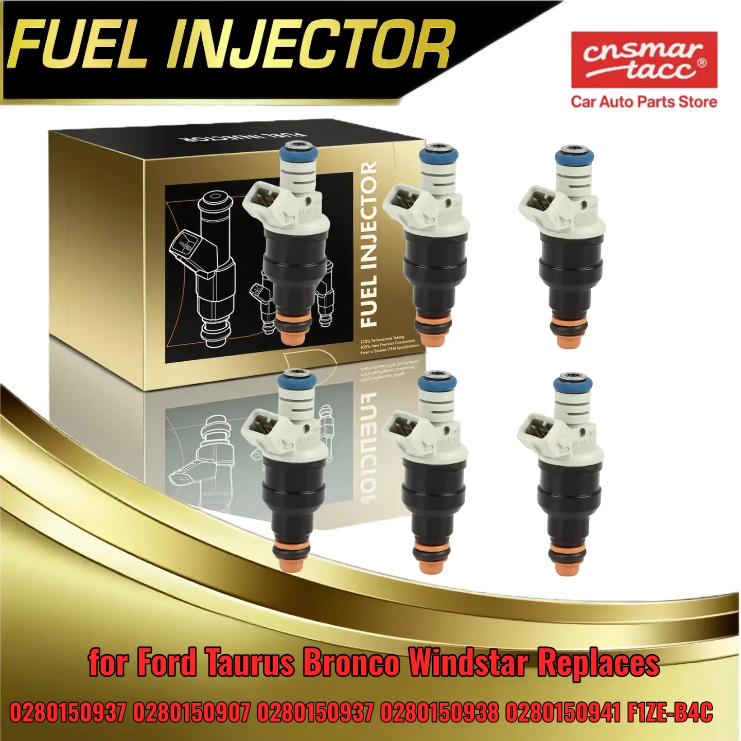 

Комплект топливных форсунок из 6 предметов для двигателя Ford F-150 1990 1992 49 л подходит для OEM-цифров 0280150907 0280150937 0280150941 0280150938