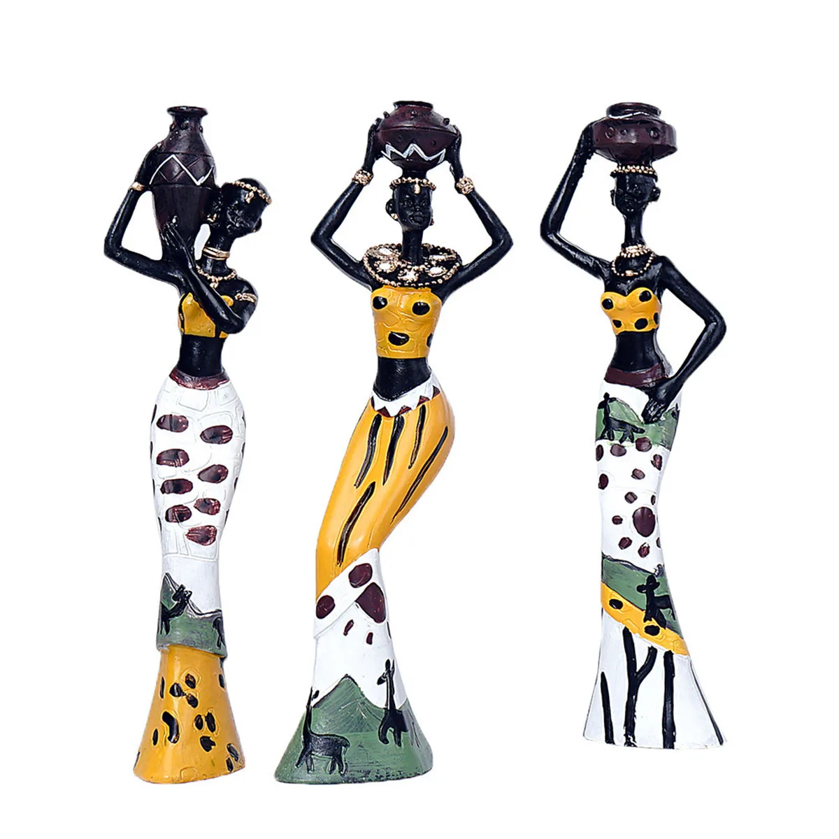 Modern Sculptures Art Bookshelf Decor Girl Statue Figurines Ornament for Home Office Living Room Bedroom Coffee Table Decoration