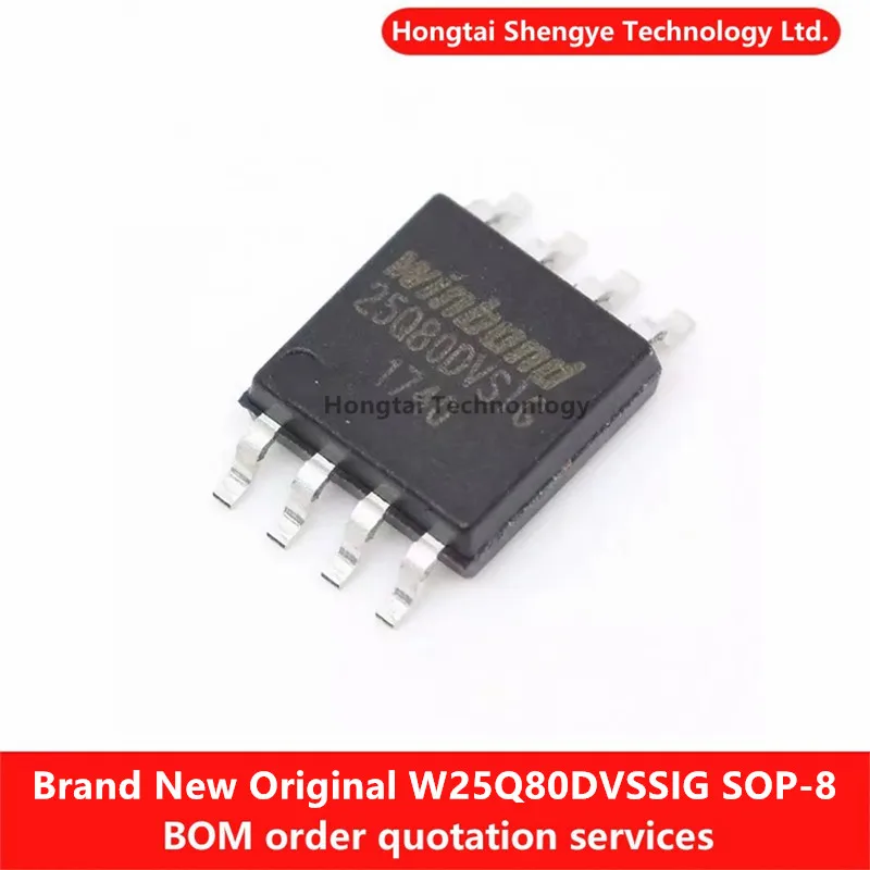 New Original SMT W25Q80DVSSIG SOP-8 FLASH SPI Memory Chip