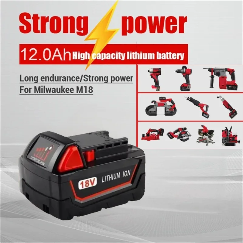 🔥Pro akumulátorové nářadí Milwaukee M18 18V, lithium-iontové baterie M18B5 XC 48-11-1815 2604-20 48-11-1850 48-11-1860 atd. - náhled 4