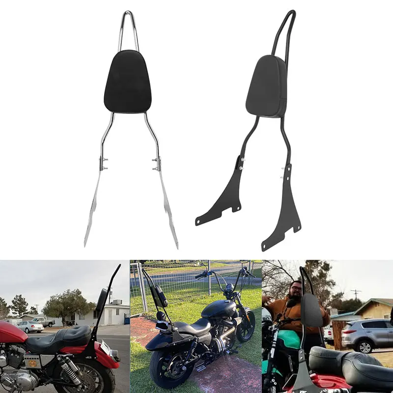 

Motorcycle Accessoriess For Harley Sportster XL883 XL1200 X48 1200 2004-2023 Backrest Passenger Sissy Bar Cushion Pad