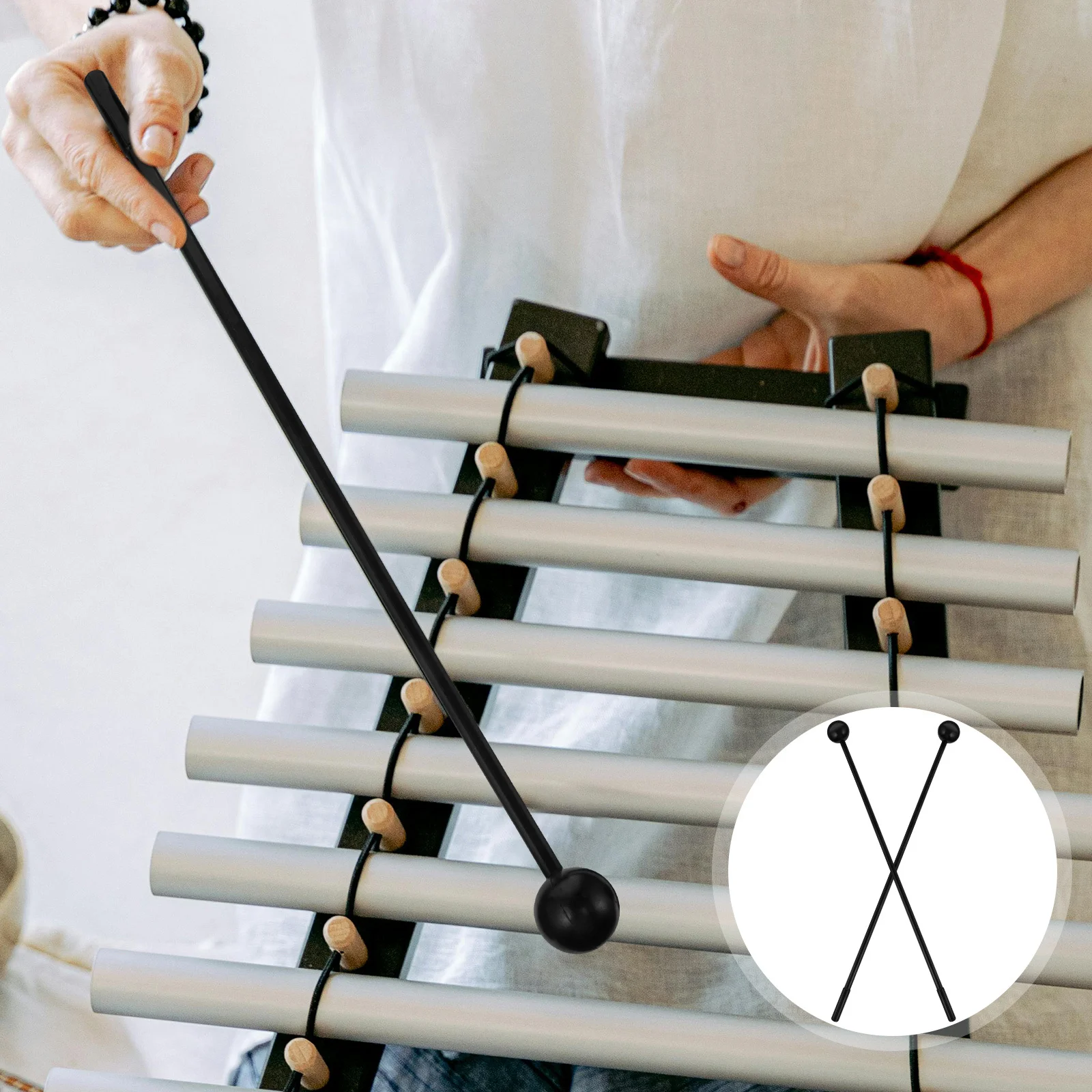 

4pcs Plastic Drum Sticks Double Ended Durable Practice Drumstick For Kids Beginners Snare Jazz Drum Percussion Instrument Band