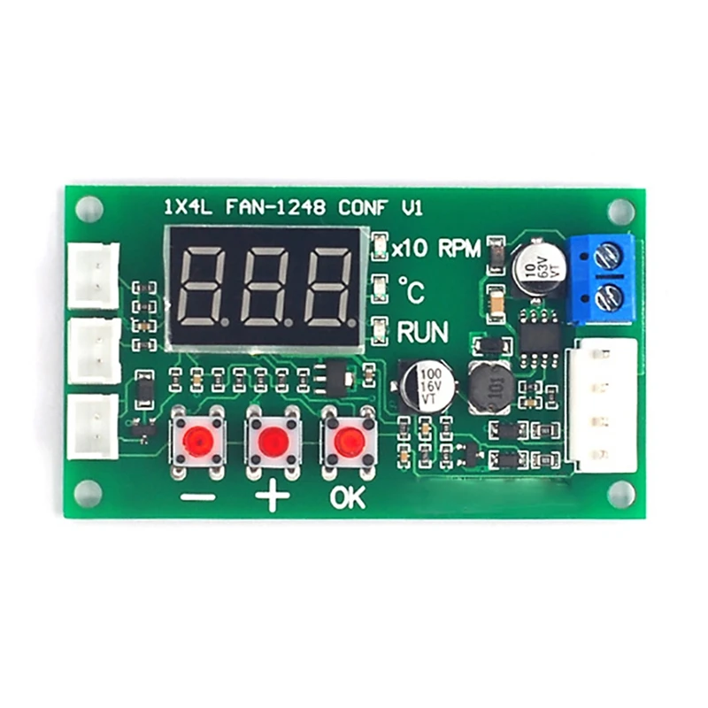 Digital de quatro fios PWM Fan Temperatura Módulo Controlador, DC 12-48V, 5A