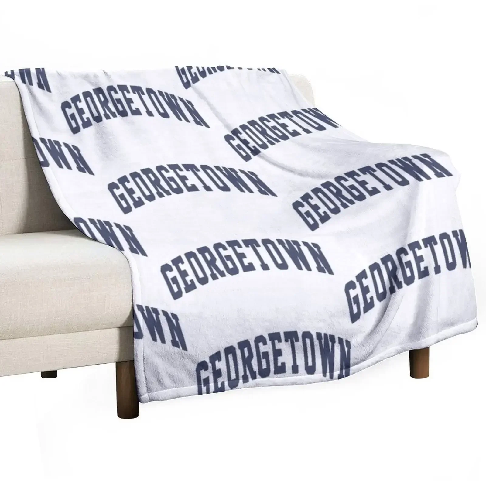 

Georgetown varsity lettering Throw Blanket decorative blankets and throws Blankets