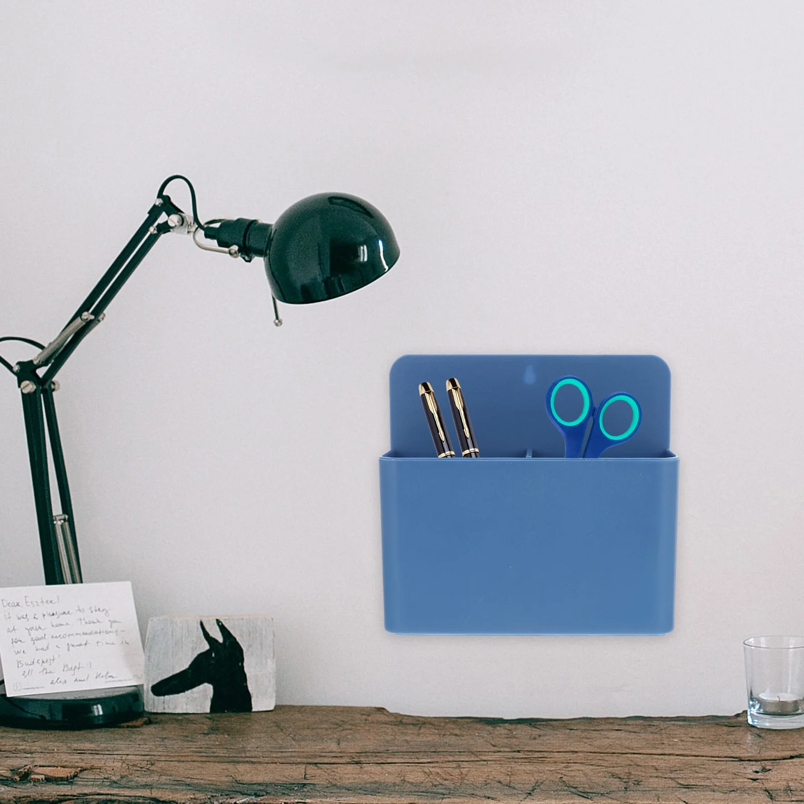 

Magnetic Pen Holder Multi-Function Stationery Box For Whiteboard Desktop Organizer Pen Container Hanging Chalk Holder