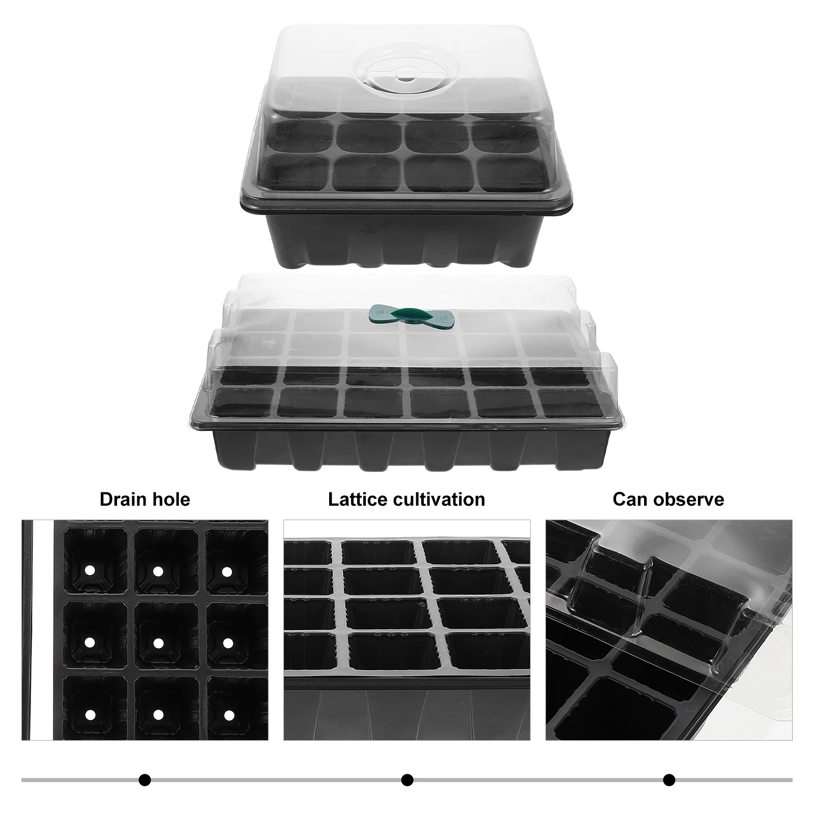 

2pcs Premium +Pvc Material 24Holes 12Holes Lightdurable Easyrooting Highbuddingrate Gardennurserypot Vegetablegrowingtrays