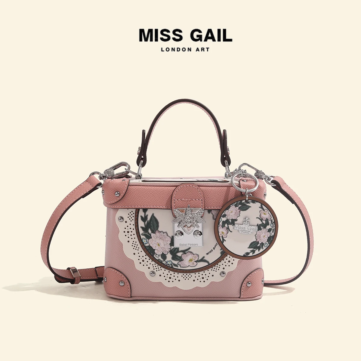 

Spring New Sweet Box Women's Bag Printed Fashionable Western Style Handheld Crossbody Bag