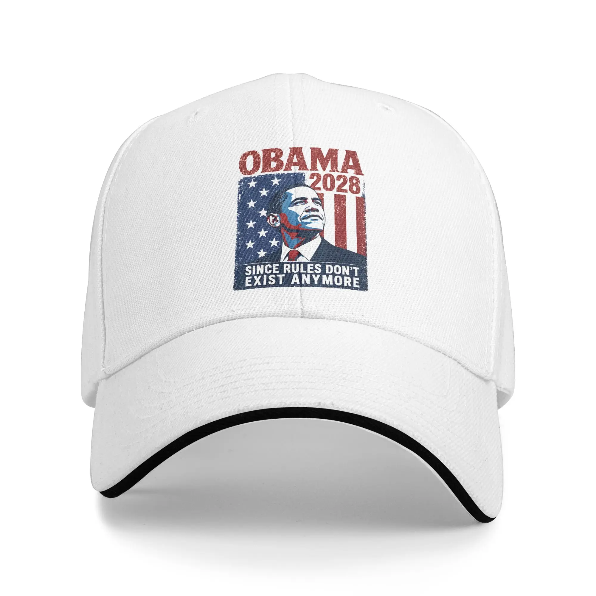 Obama 2028 Since Rules Don't Exist Anymore Baseball Cap Men Women Trucker Hat Sun Custom DIY Outdoor Sports Baseball Caps Gift