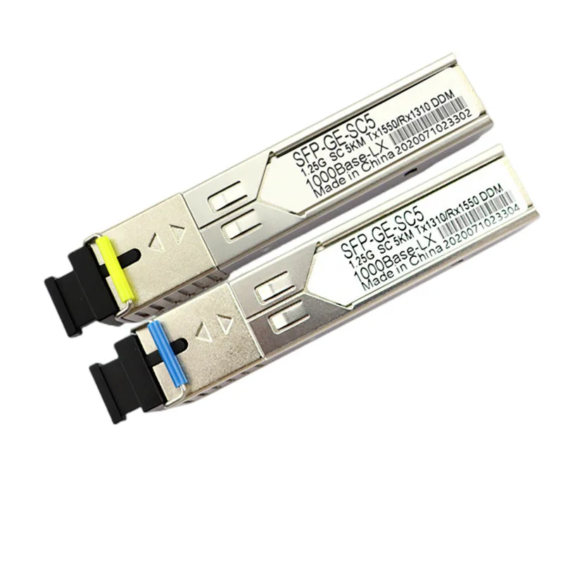 SFP Module 1pair 3KM SC Connector 1000M Gigabit Single Fiber SM Fiber Transceiver BIDI DDM Fiber Module SFP Transceiver