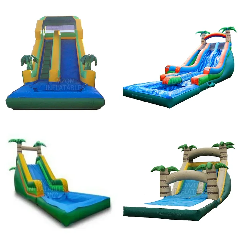 Palm Tree Inflatable Water Slide For Swimming Pool