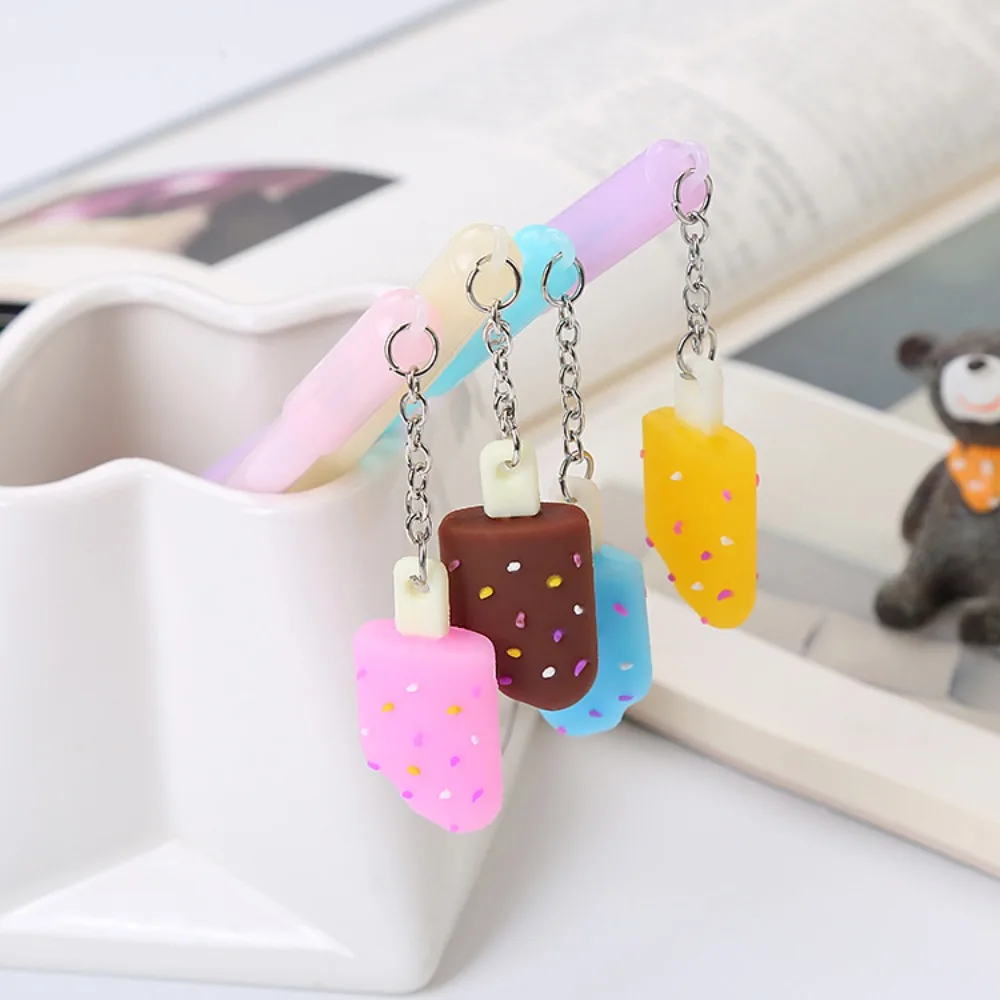 

24 шт. креативный кулон с шоколадным мороженым, нейтральная ручка, студенческий приз, обучающие канцелярские принадлежности