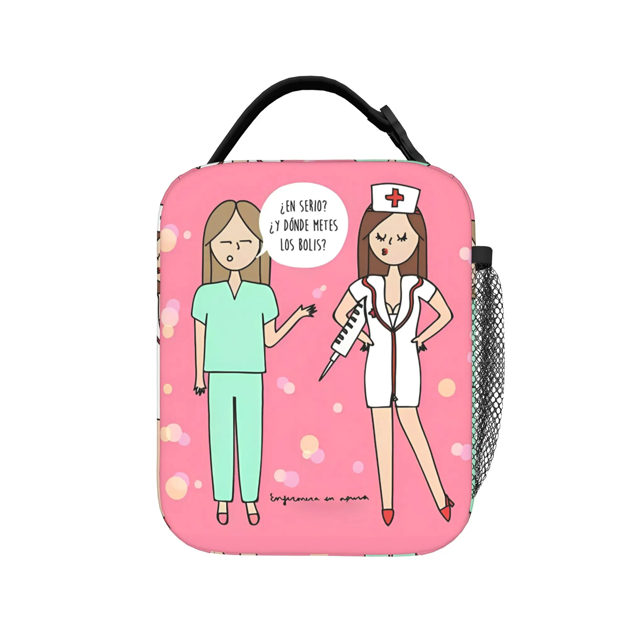 

Сумка для обеда Nurse Enfermera En Apuros Medical Doctor, унисекс, с принтом, термосумка для путешествий, сумка-холодильник из оксфордской ткани, термосумка-тоут