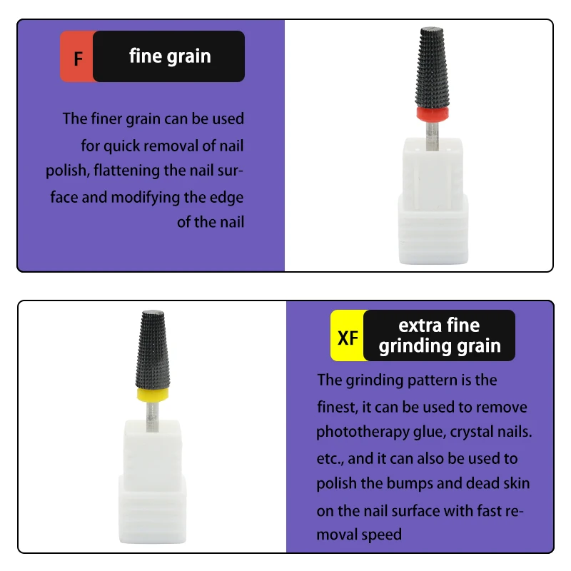 5 في 1 مسمار لقمة ثقب كربيد سريع إزالة الاكريليك أو الصلب هلام 3/32 "عرقوب مانيكير مسمار الفن آلة الحفر الأظافر اكسسوارات #2