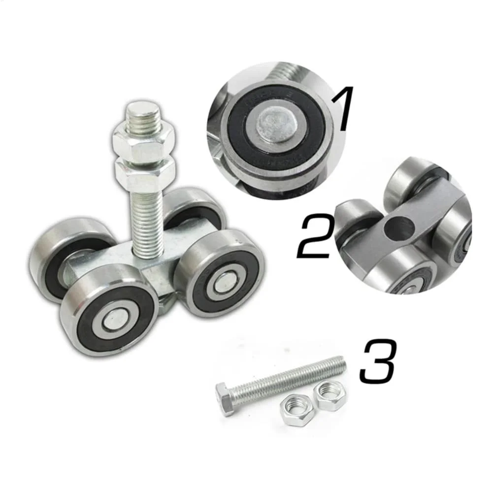 For Warehouses 1-5 8 Inches Wide Or Taller 4-Wheel Trolley Roller Strut Channel Roller Welded Bearings And Pins