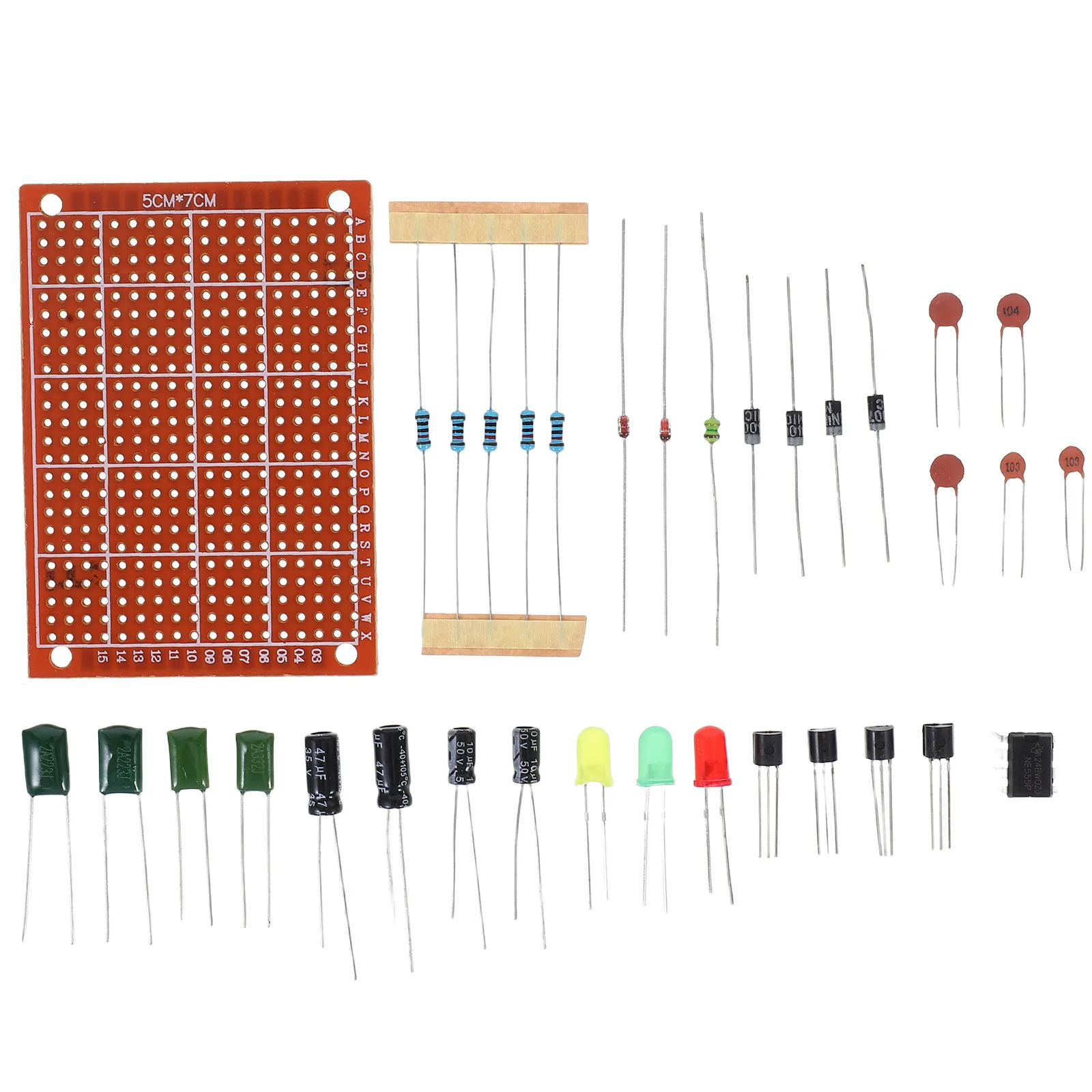 

1Set Beginner Welding Kit Soldering Board Training Materials Electronics Practice Kit Beginner Welding Rod Chart