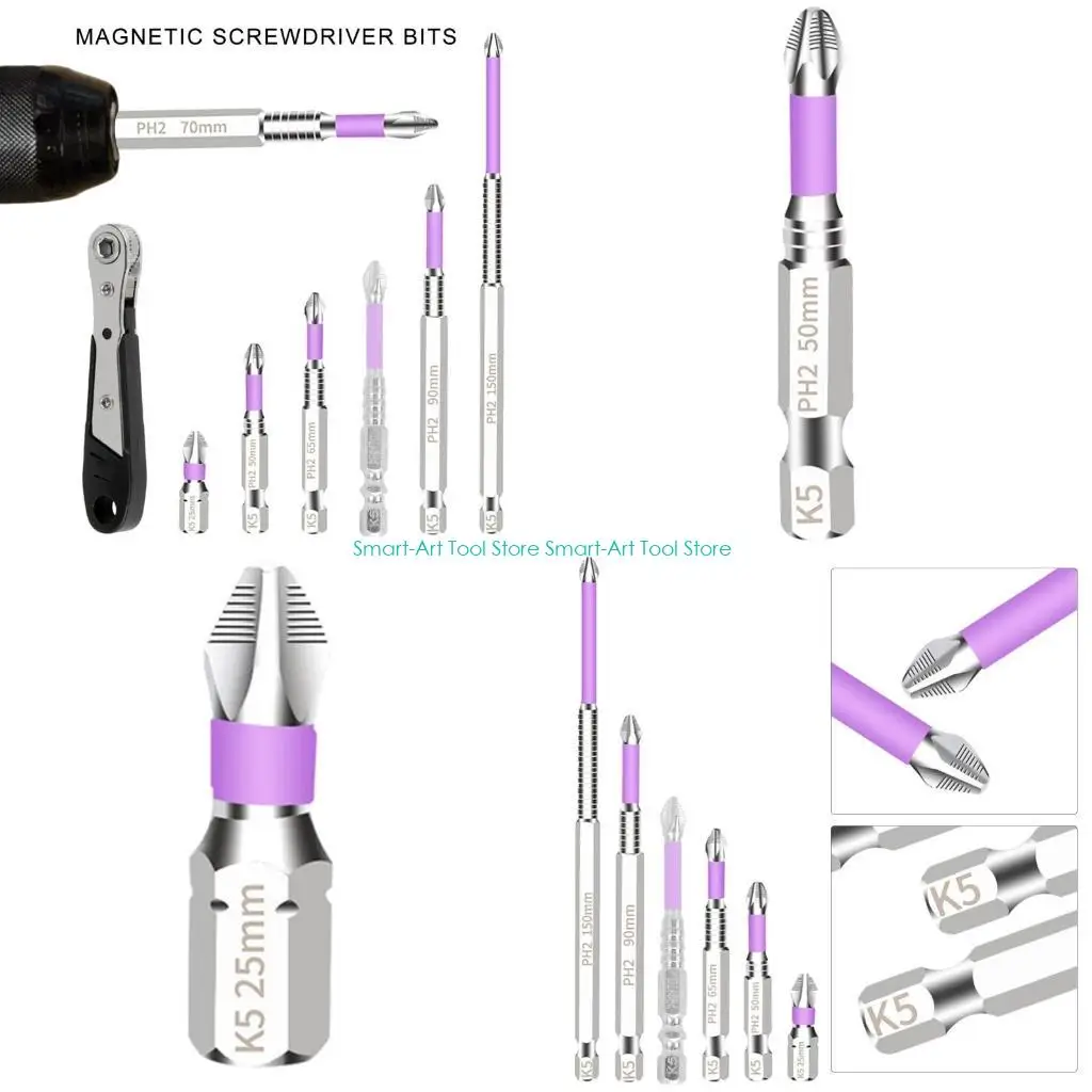 

E1PB Crosshead Drill Bit Set, 25-150mm Screwdriver Bits for Professional Use
