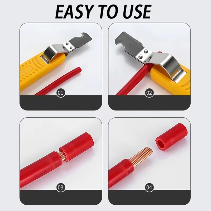 

Cable Knife Stripper Plastic Handle Diameter 8-28mm Electrician Knife Adjustable Cable Stripping Knife