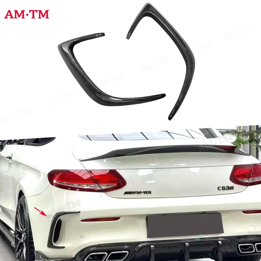 

Для Mercedes Benz C Class W205 C63 2-дверные детали из углеродного волокна, задний бампер, спойлер, боковое крыло, губа, воздух, ветровой нож, крышка