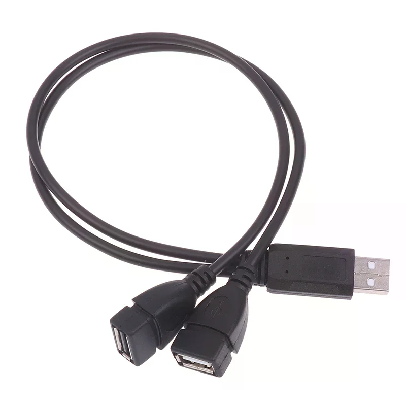 USB Cable Splitter Phone Charger Power Adapter Cord 2 Ports 1 Male To 2 Females USB Multiple Expander Charging Dock Plug