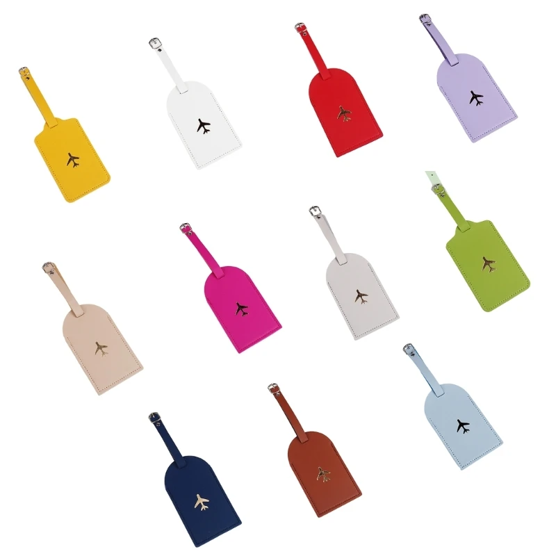 Suitcase Tags Luggage Tag Baggage Backpack Soft Tags with Strap Name Address Card Baggage Identifier Travel Accessory F3MD