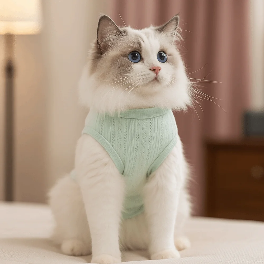 Jednokolorowy fartuszek dla psa, miękki, cienki, oddychający, wygodny strój dla zwierząt na cztery nogi, odzież klimatyzacyjna dla zwierząt.