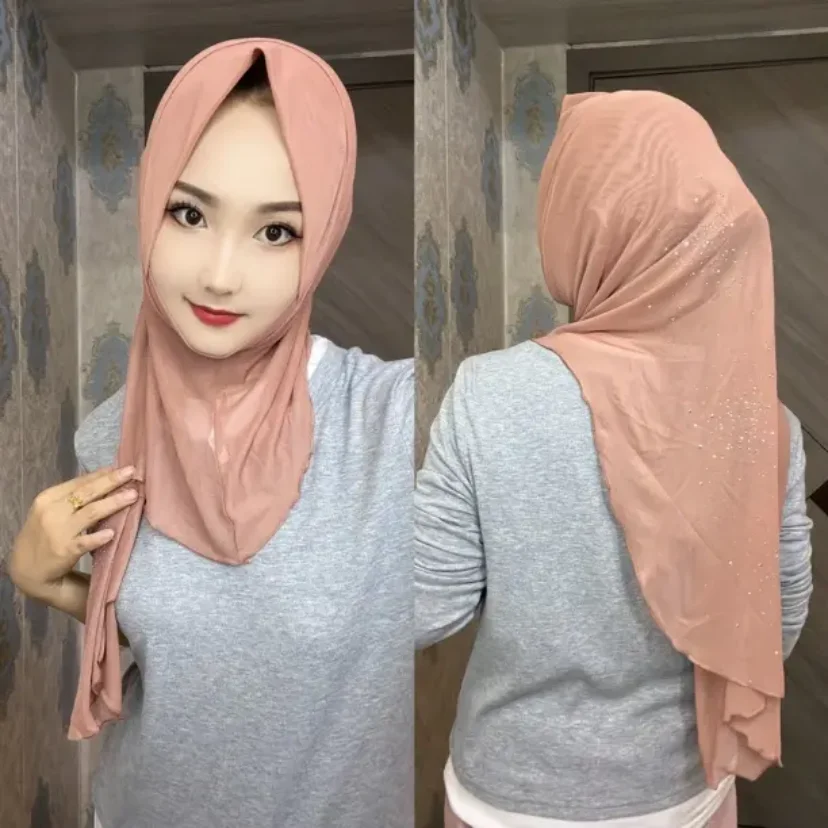 Diamonds Dubai Novelty Ready To Wear Mesh Casual Hijabs