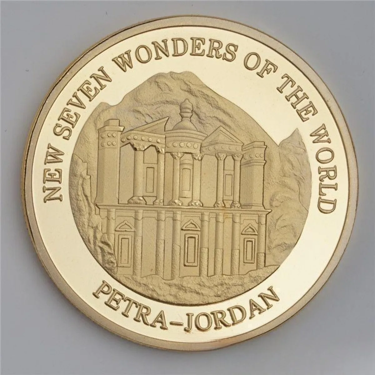 1pc Seven Wonders of The World Coin Collection Gold-plated