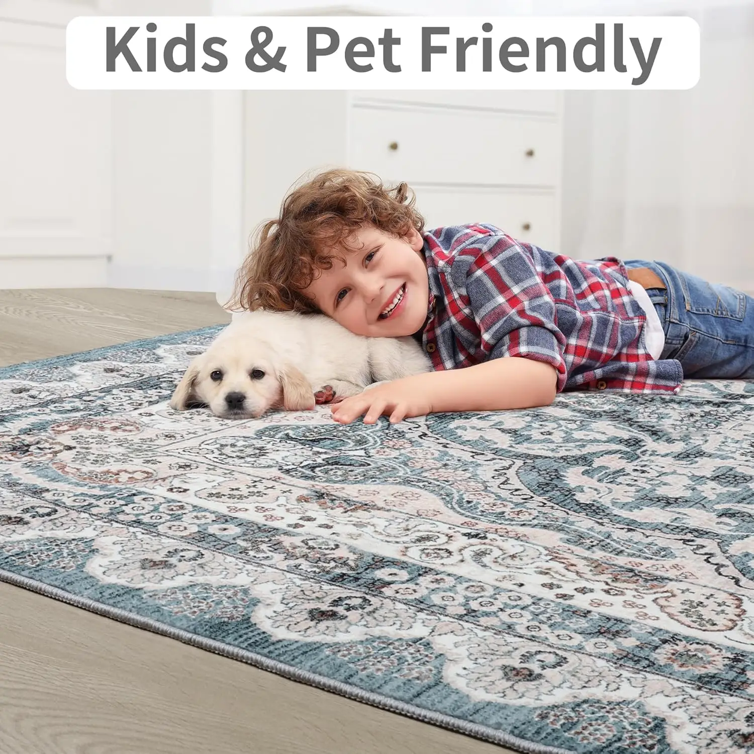 Washable Vintage Area Rug 4