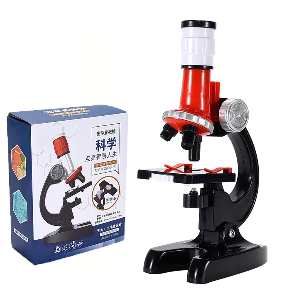 

Portable Professional Biological Trinocular Microscopes Kit 1200X Lab Children's Microscopio With LED Light for Kids Science