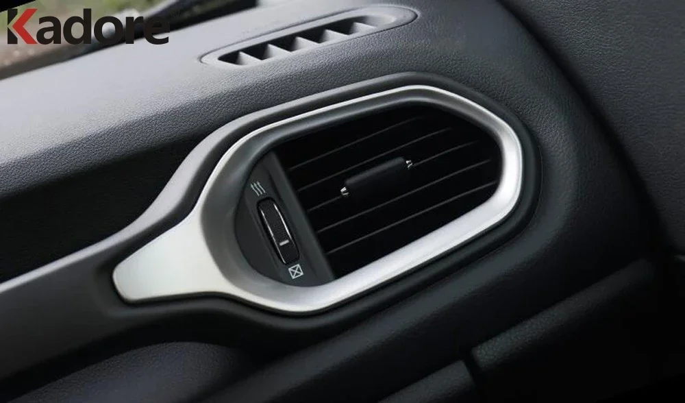 اكسسوارات السيارات ملصق الجانب الأمامي الداخلي تكييف الهواء منفذ تنفيس غطاء الكسوة ل Jeep Renegade 2014 2015 2016 2017 2018-2022