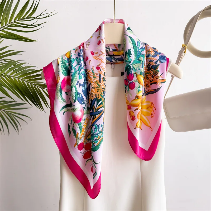 Luxury New Printed Scarves Women's Silk Scarf Spring and Summer Floral Decorations Small Neckties Hairbands Bags Wholesale