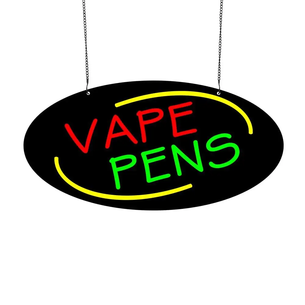 Vape Pens Neon Sign Dimmable LED Light for Vape Shop Business Wall Window Display Commercial Store Advertising Art Sign
