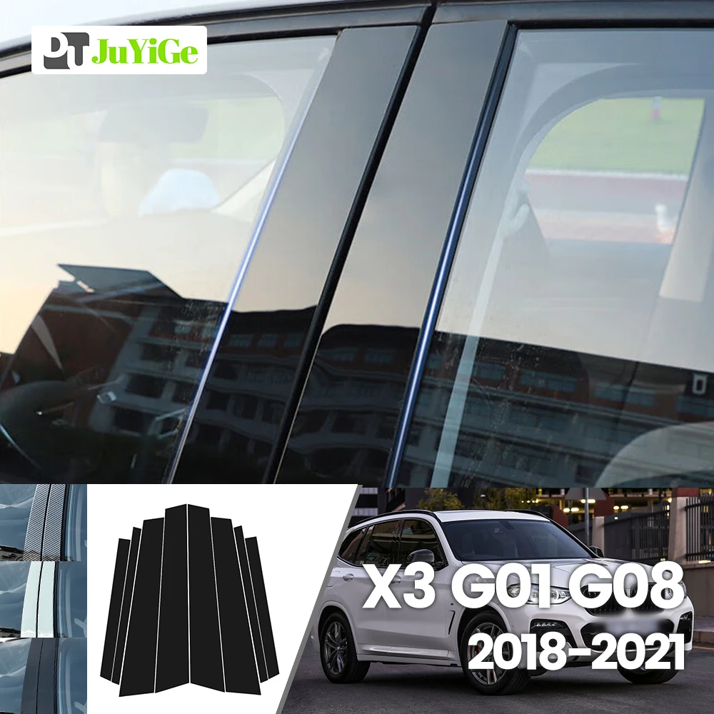 

For BMW X3 G01 G08 2018-2021 2019 2020 Bright Black Carbon Fibre Window Door B C Sticker