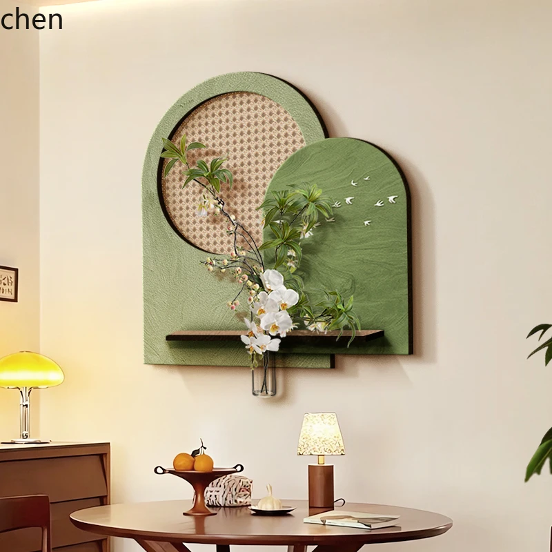 

QZT Restaurant Decorative Painting Hydroponic Green Plant Dining Table Background Wall Hanging Painting