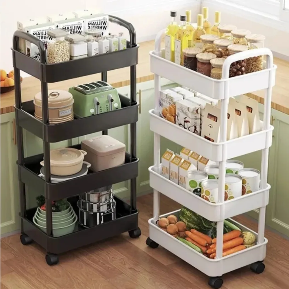 Trolley Storage Rack, Kitchen Floor, Multi-layered Snacks, Baby Bedroom, Bathroom, Mobile Storage Rack, Toys