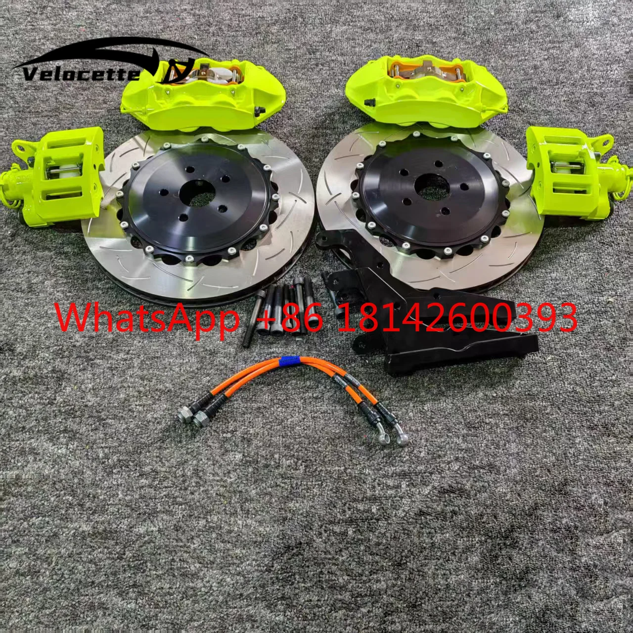 Racing 4 Pot Big Brake Caliper Kit AUTO Brakes 355mm Brake Disc 18 Inch RIMS