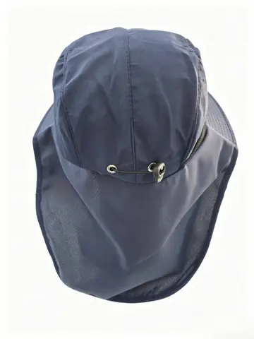 Unisex Summer Wide Brim Waterproof and Quick-drying Panama Caps Outdoor Visor Bucket Hats Mesh Breathable Sun Hat with Neck Flap